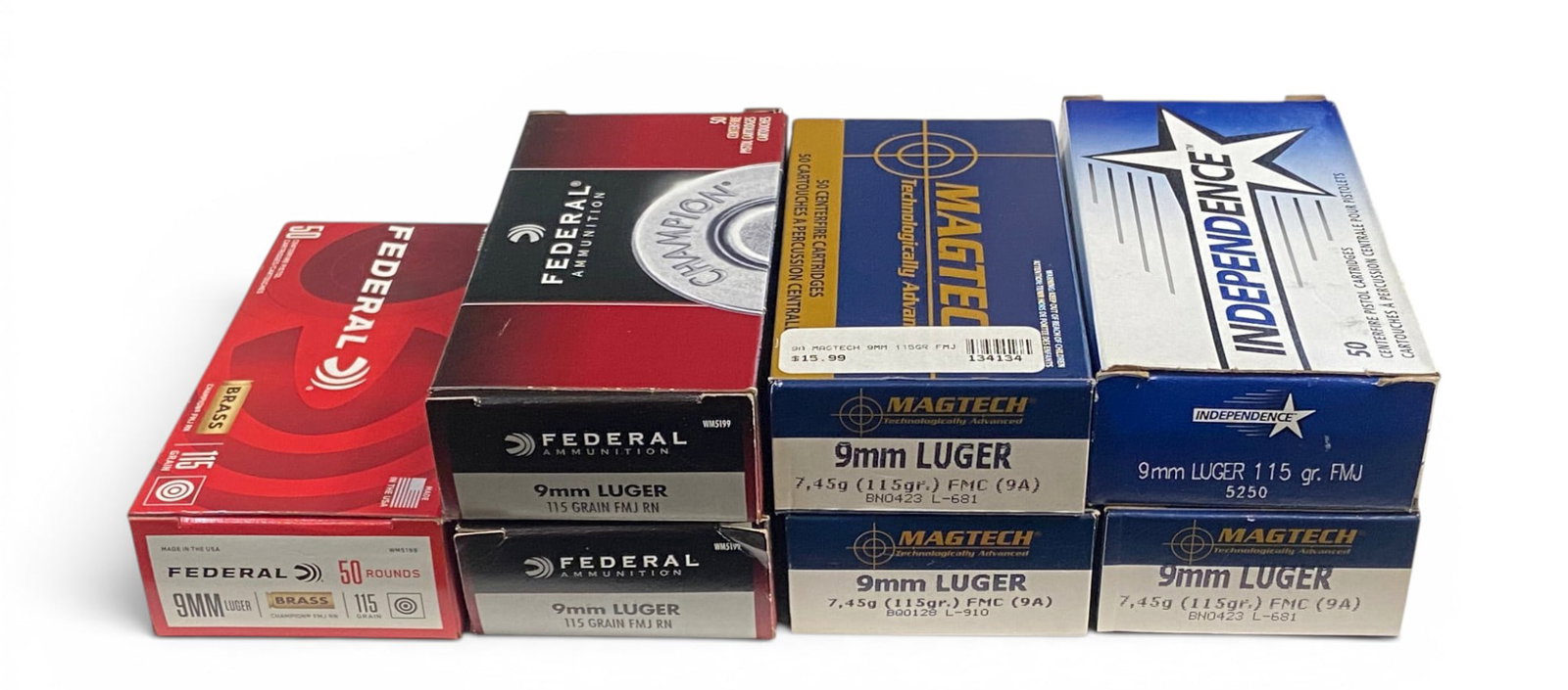 NIB 350rds. of 9mm 115gr. Ammunition: See photo(s)