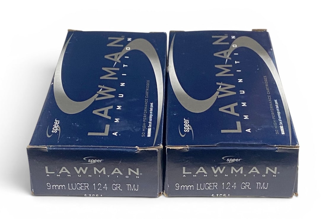 NIB 100rds. of 9mm 124gr. Speer Lawman Ammunition: See photo(s)
