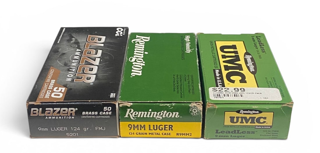 NIB 150rds. of 9mm 124gr. Ammunition: See photo(s)