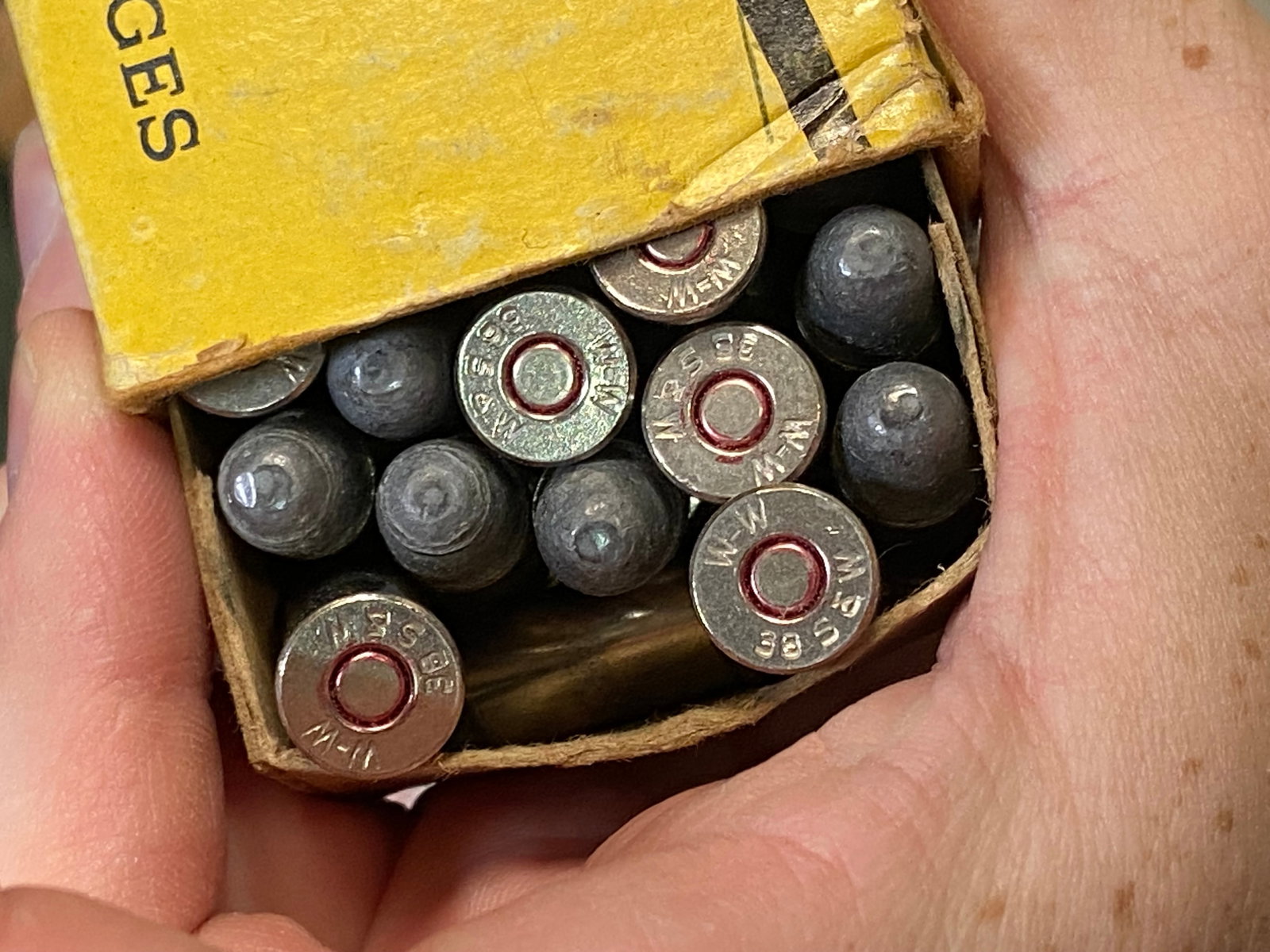 NIB Vintage 50rds. of .38 S&W 145gr. Lead Winchester Nickel Plated Ammunition - 2