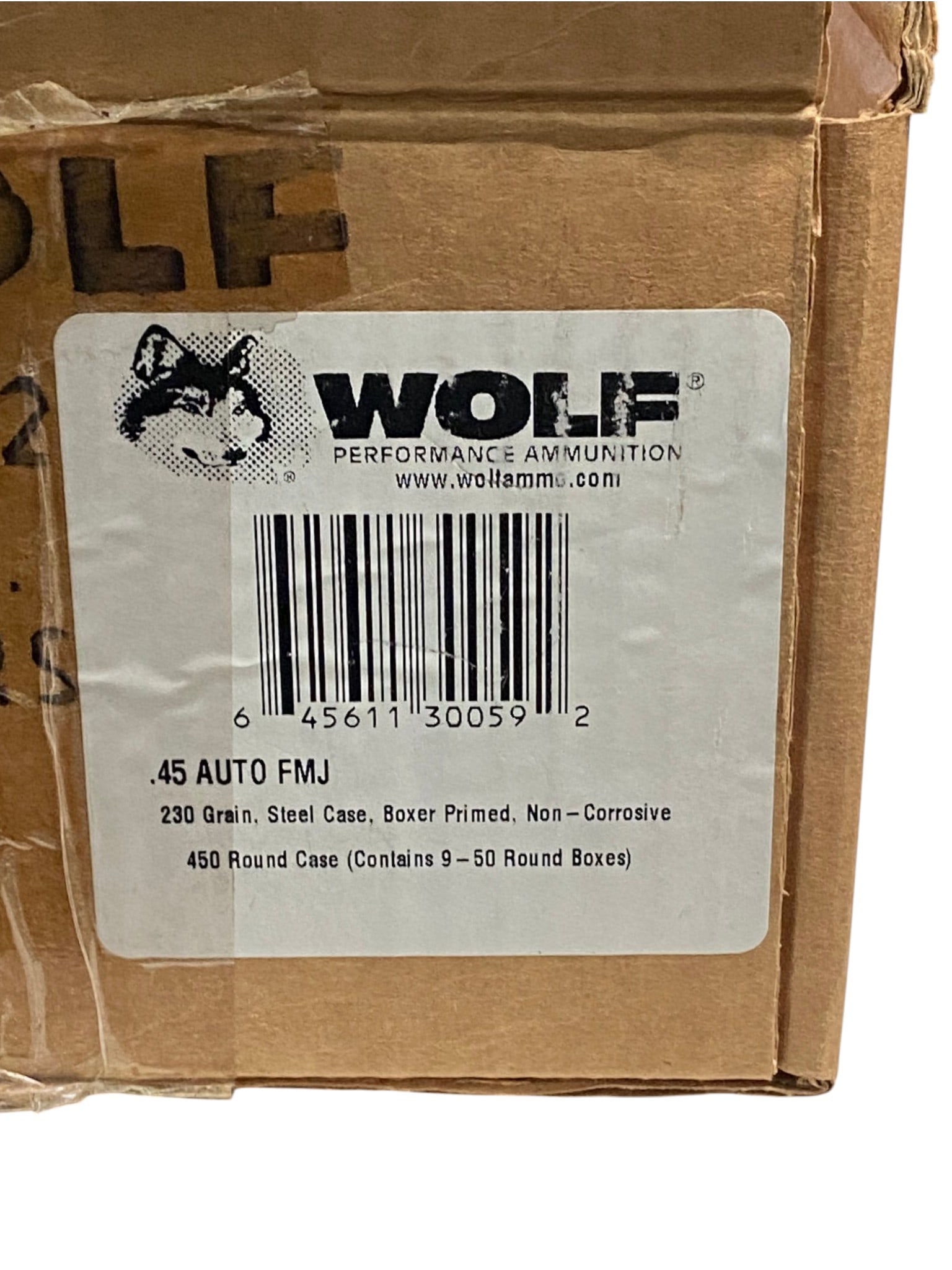 Sealed Spam Can of 450rds. of .45 AUTO FMJ 230gr. Steel Wolf Russian Ammunition - 3