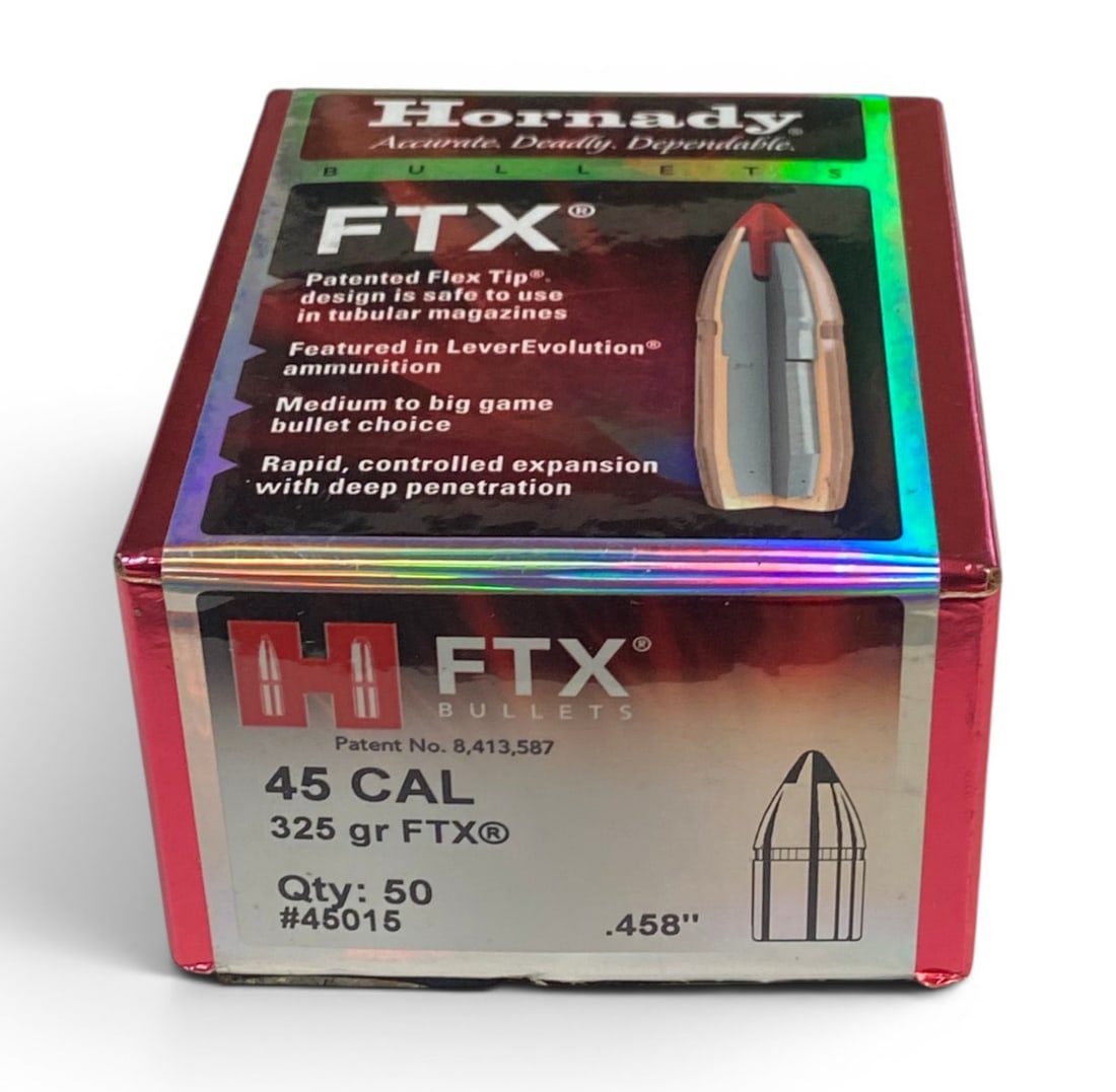 NIB 50rds. of .45 AUTO 325gr. Hornady Bullets for Reloading (1 of 2)