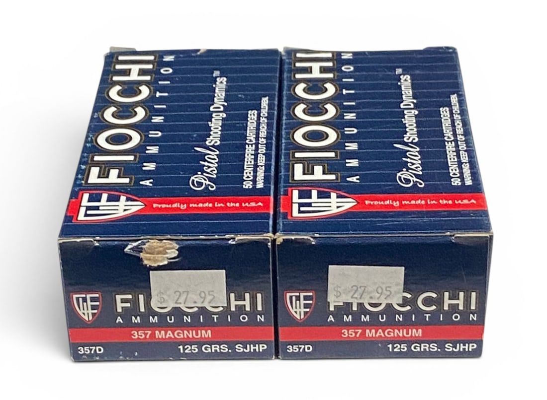 NIB 100rds. of .357 MAGNUM 125gr. SJHP Fiocchi Ammunition (1 of 1)