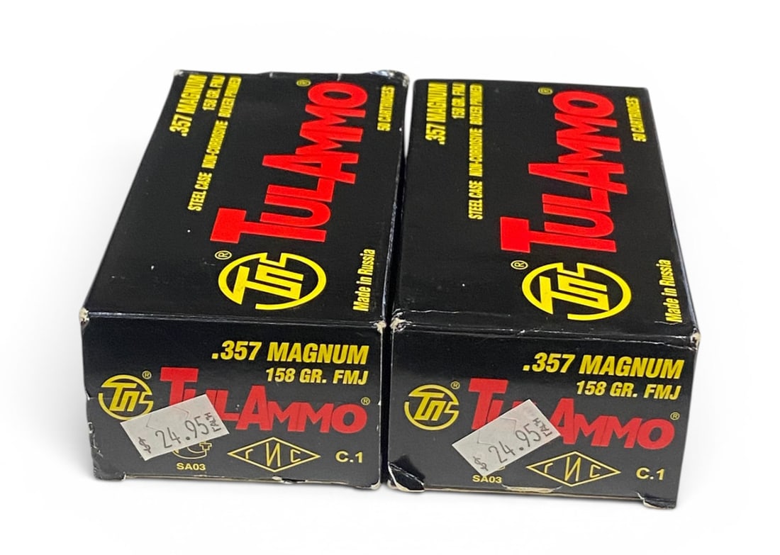 NIB 100rds. of .357 MAGNUM 158gr. FMJ TulAmmo Ammunition: See photo(s)