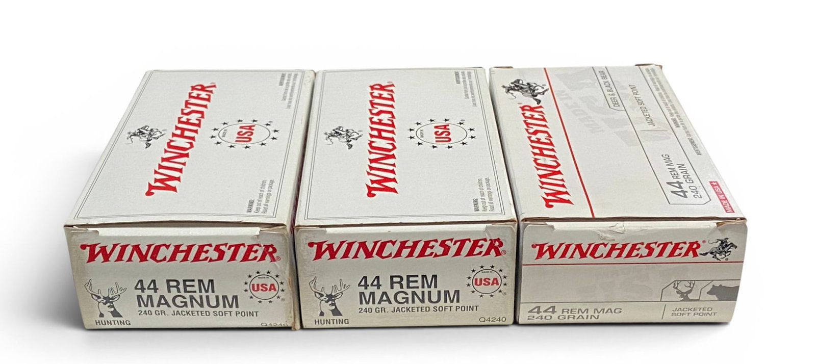 NIB 150rds. of .44 REM. MAG. 240gr. JSP Winchester Ammunition: See photo(s)