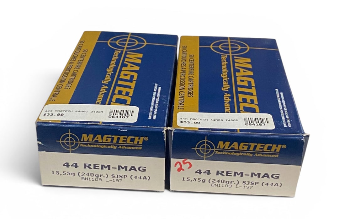 75rds. of .44 REM. MAG. 240gr. SJSP Ammunition: See photo(s)