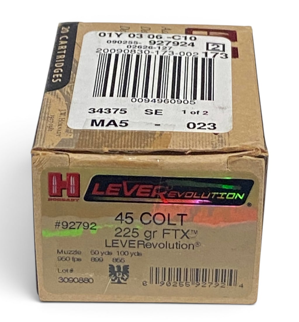 NIB 20rds. of .45 COLT 225gr. Hornady LEVERevolution Ammunition (1 of 1)