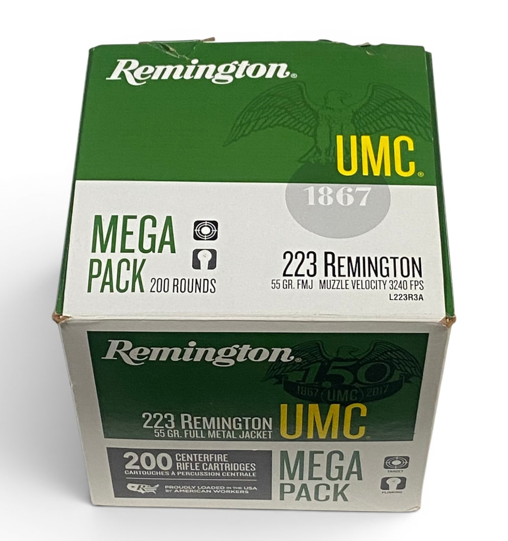 NIB 200rds. (Mega Pack!) of .223 REM. 55gr. FMJ Remington UMC Ammunition (1 of 2)