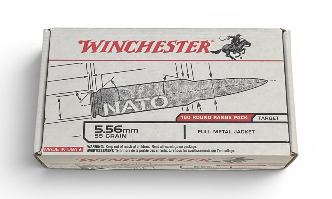 NIB 180rds. of 5.56 55gr. FMJ Winchester Ammunition (1 of 1)