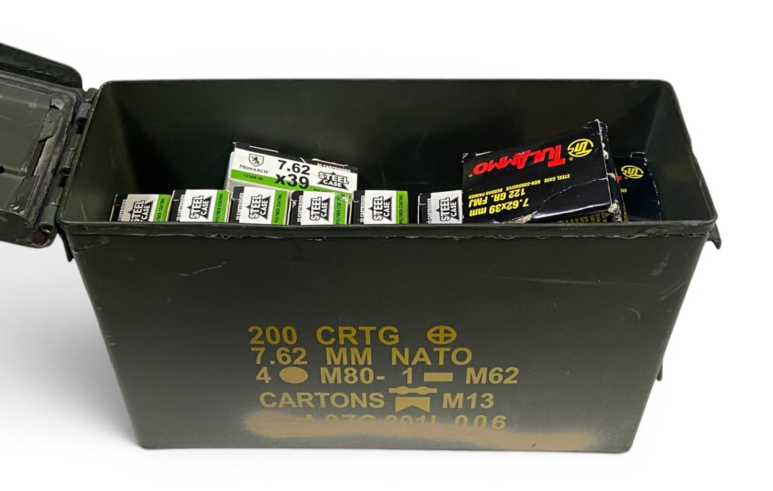 NIB 220rds. of 7.62x39 Ammunition in Ammo Can: See photo(s)