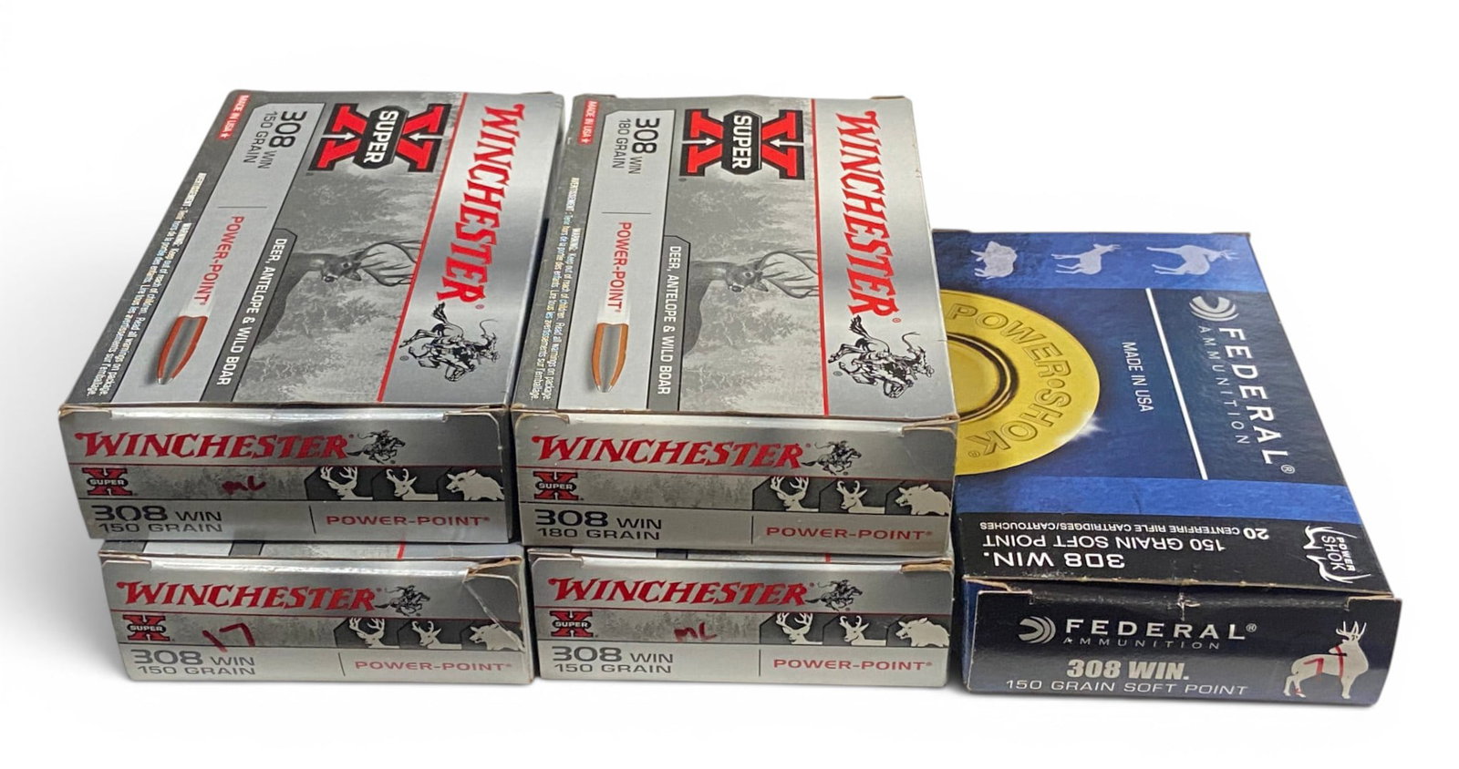 79rds. of .308 WIN. 150gr. Ammunition: See photos. Some Winchester show minor corrosion.