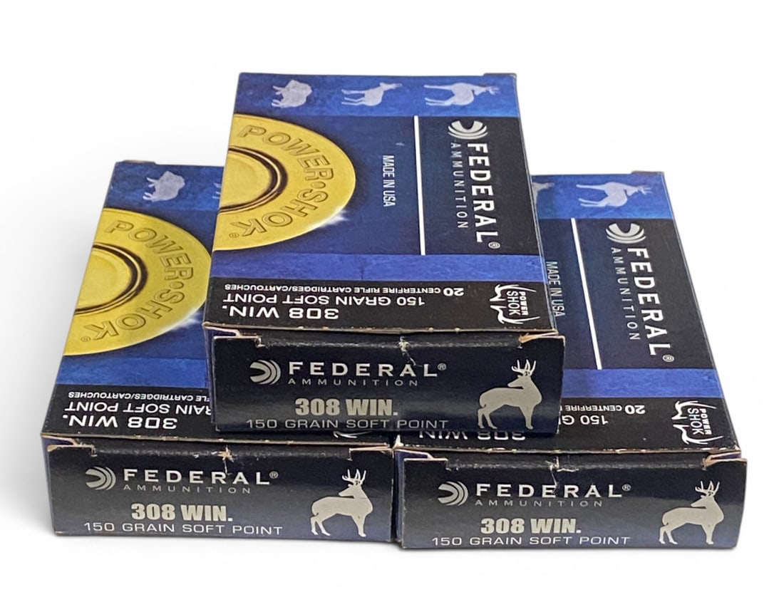 NIB 60rds. of .308 WIN. 150gr. SP Federal Ammunition: See photo(s)