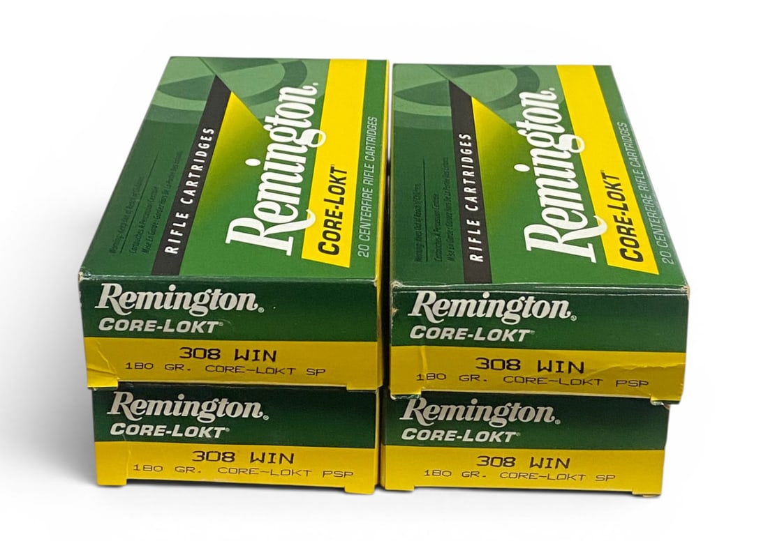 NIB 80rds. of .308 WIN. 180gr. Core-Lokt SP Remington Ammunition: See photo(s)