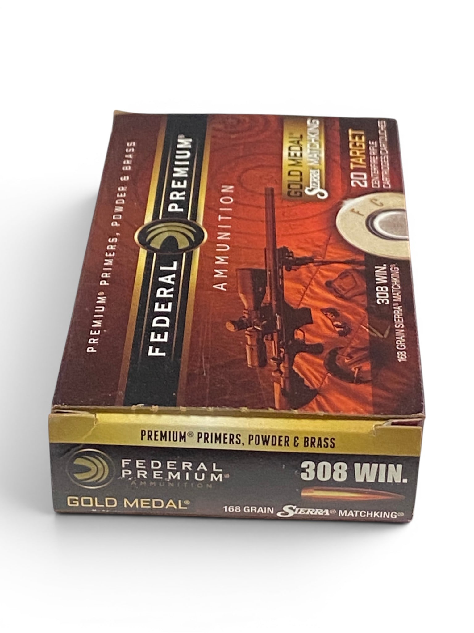 NIB 20rds. of .308 WIN. 168gr. Federal Premium Gold Medal Sierra MatchKing Ammunition: See photo(s)