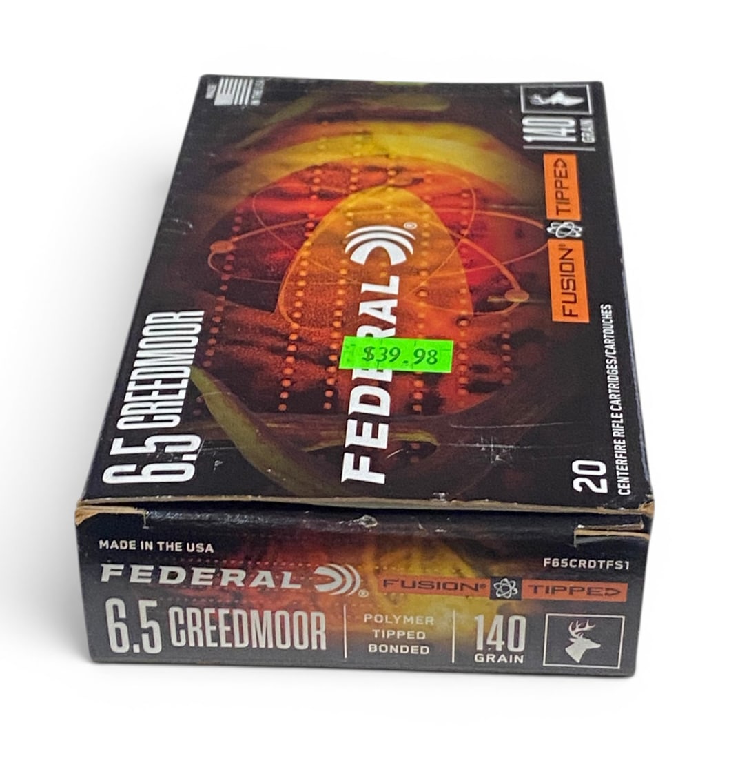 NIB 20rds. of 6.5 CREEDMOOR 140gr. Polymer Tipped Bonded Federal Fusion Ammo: See photo(s)