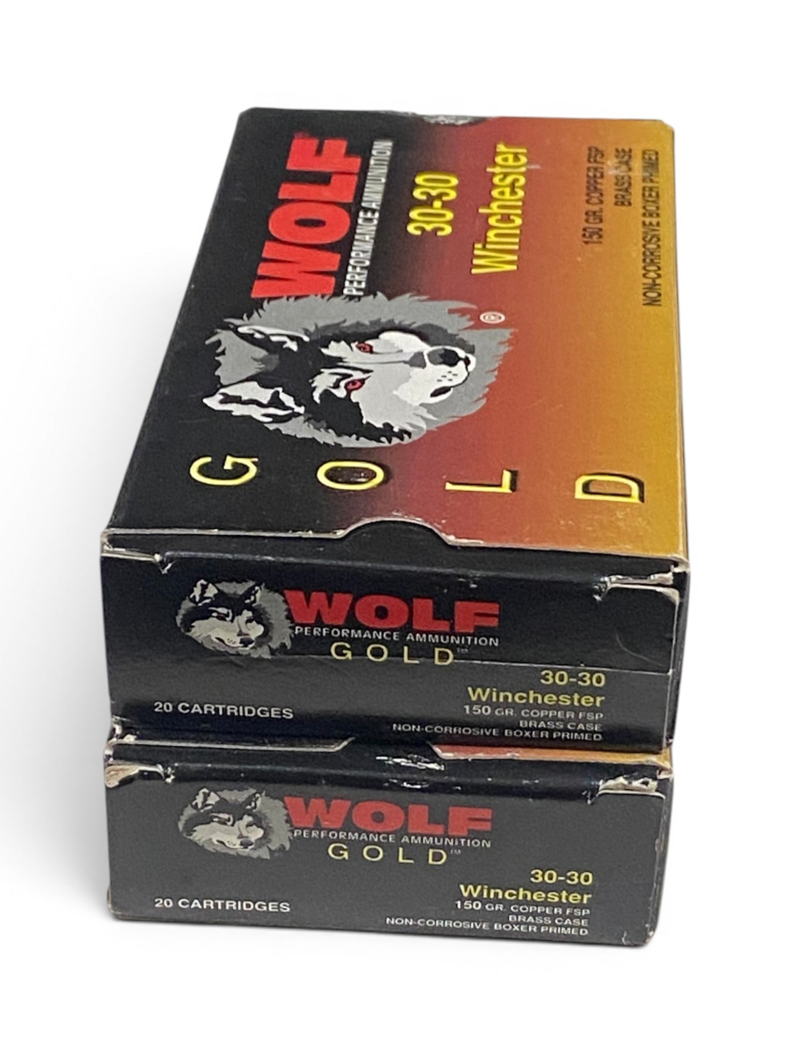 NIB 40rds. of .30-30 WIN. 150gr. Copper FSP WOLF Gold Brass Ammunition (1 of 1)