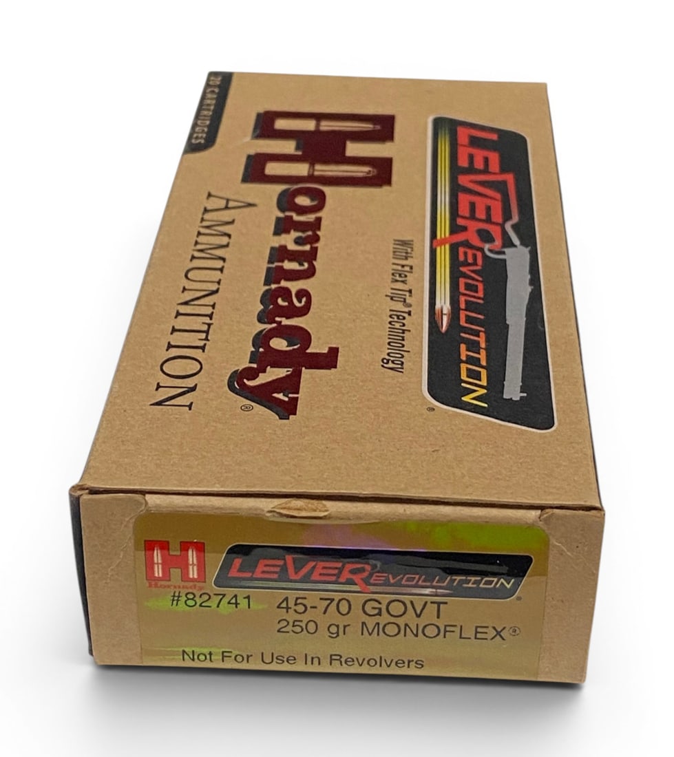 NIB 20rds. of .45-70 GOVT. 250gr. MONOFLEX Hornady LeverEvolution Ammunition: High quality, expensive ammunition