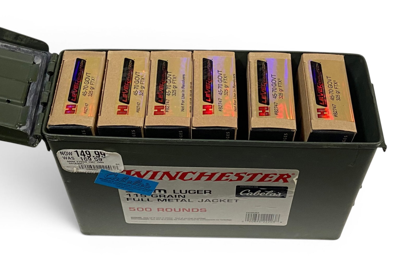 WOW! NIB 120rds. of .45-70 GOVT. 325gr. FTX Hornady LeverEvolution Ammo in Can (1 of 2)