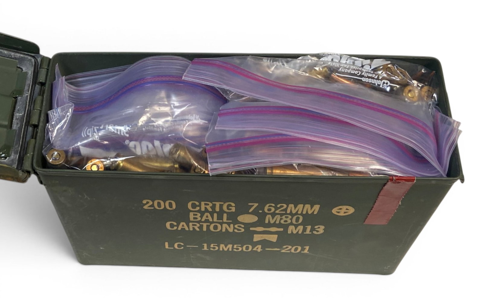 280rds. of 7.62x51mm NATO M80 BALL LC-68 Ammunition in Can (1 of 3)