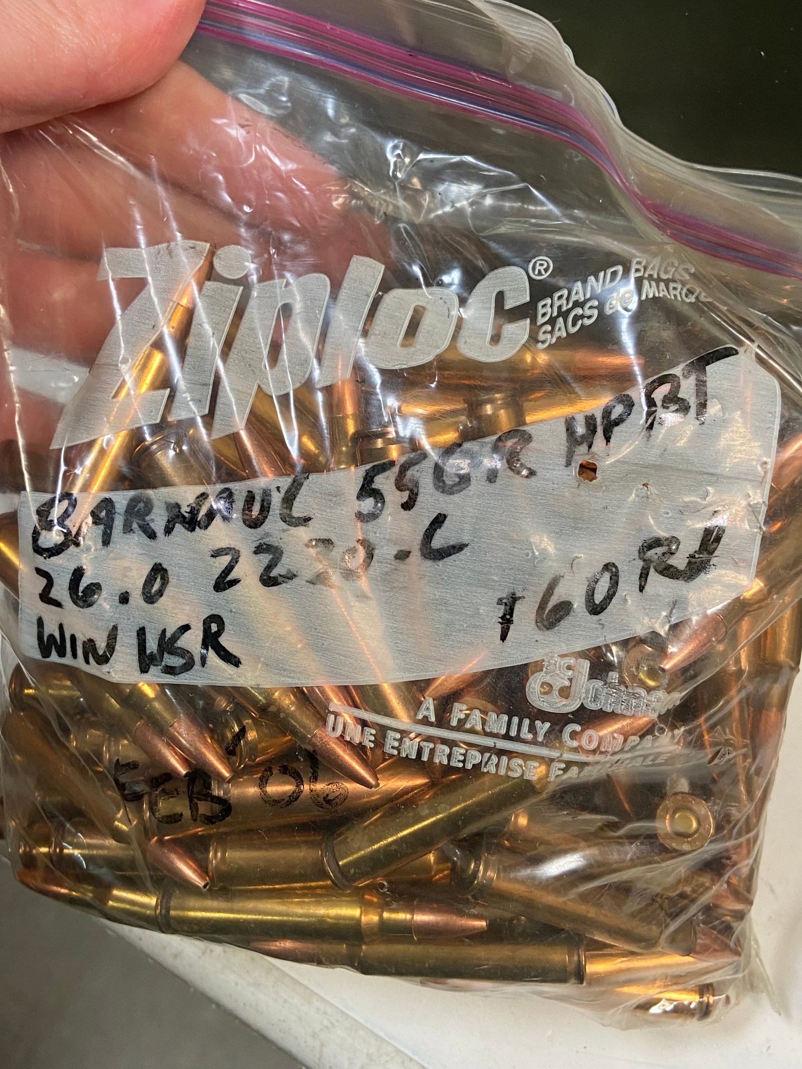 640rds. of .223 REM. (5.56mm) Barnaul 55gr. HPBT Reloaded Ammunition in Can - 3