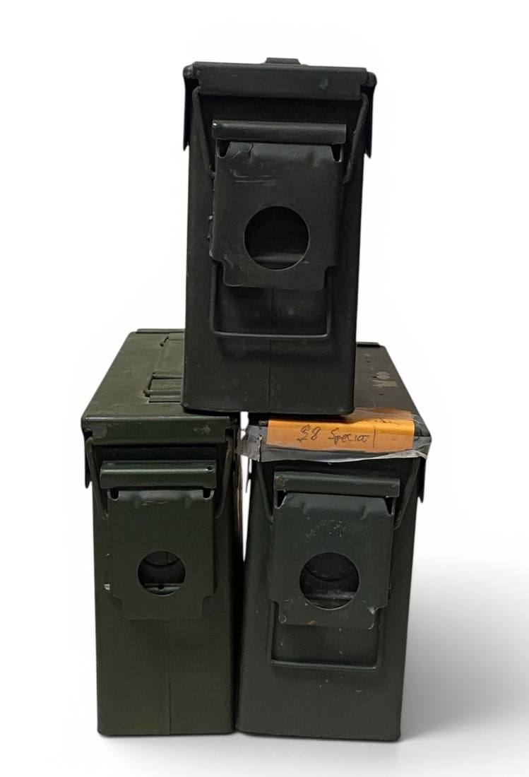 (3) .30 Caliber Metal Ammunition Storage Cans (1 of 1)
