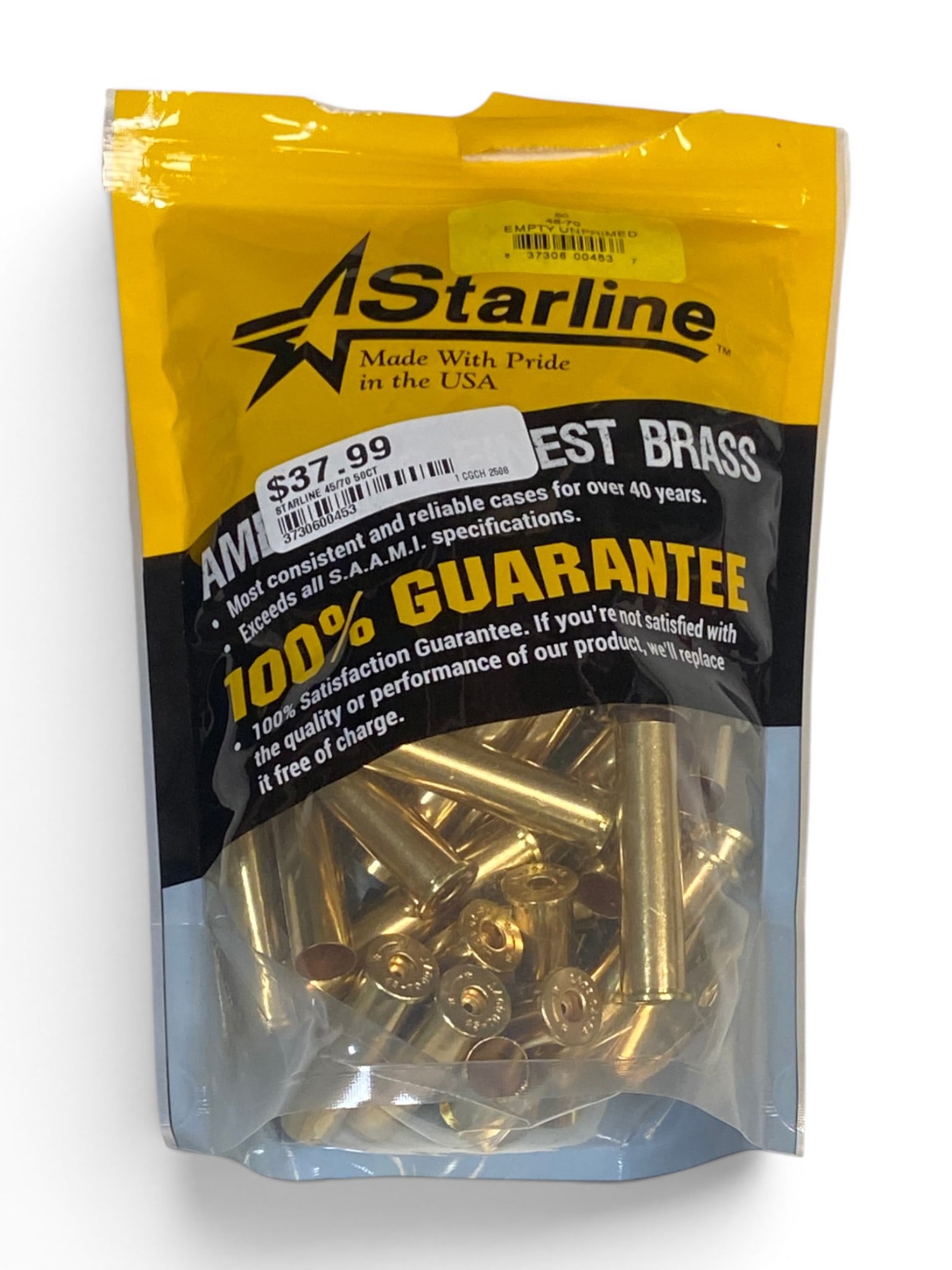 NIB 50qty. of .45-70 GOVT. Empty/Unprimed Starline Brass Shells for Reloading (1 of 2)