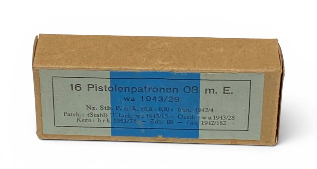 16rds. of Original German WWII 1943 9mm Luger Collectible Ammunition (1 of 4)