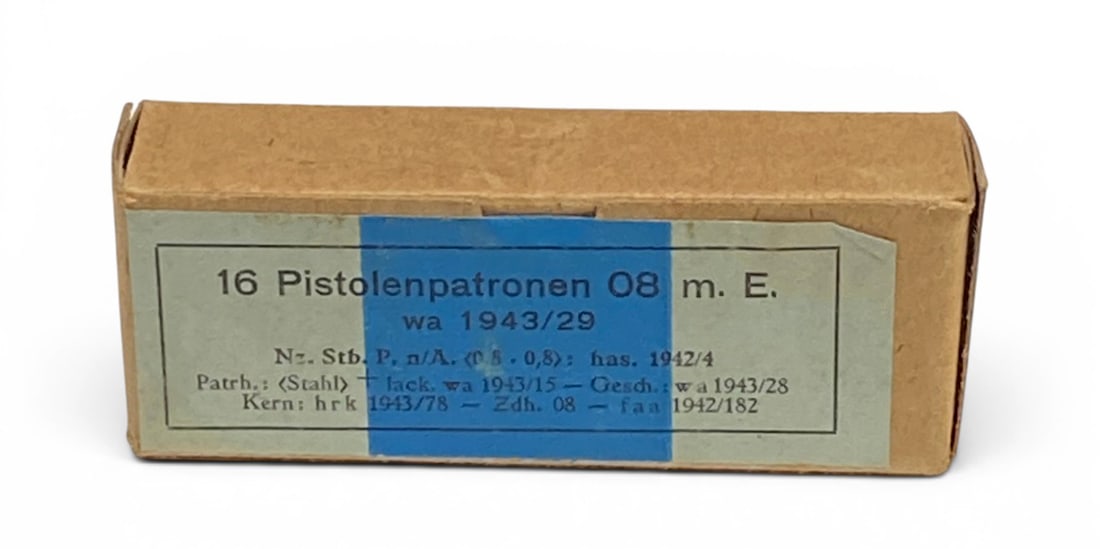16rds. of Original German WWII 1943 9mm Luger Collectible Ammunition (1 of 4)