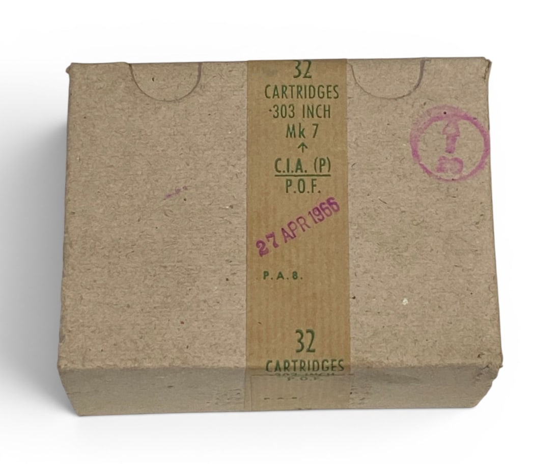 Sealed 1966-Dated 32rds. .303 BRITISH MK 7 POF Headstamp Ammunition: See photo(s)
