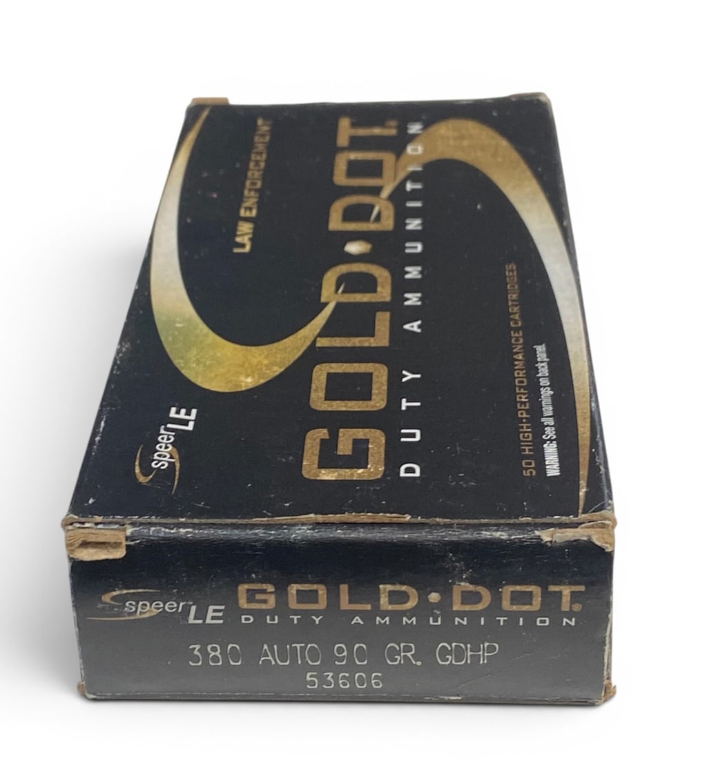 NIB 47rds. of .380 AUTO 90gr. GDHP Speer LE Gold Dot Ammunition and 3rds. Hornady .380 Ammunition (1 of 3)