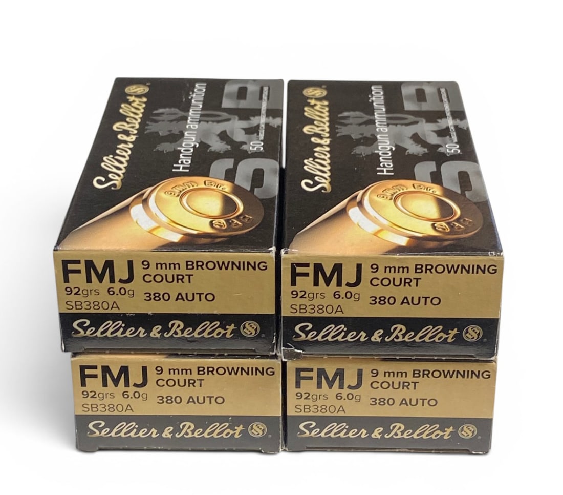 NIB 200rds. of .380 AUTO 92gr. Sellier & Bellot Ammunition: See photo(s)