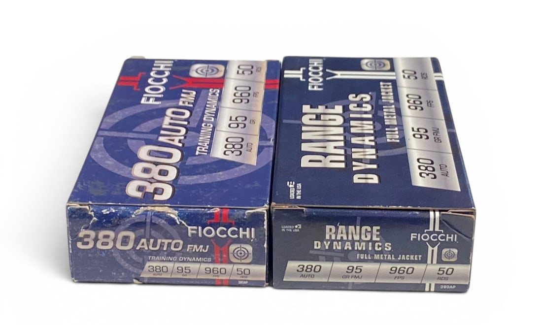 NIB 100rds. of .380 AUTO 95gr. FMJ Fiocchi Ammunition: See photo(s)
