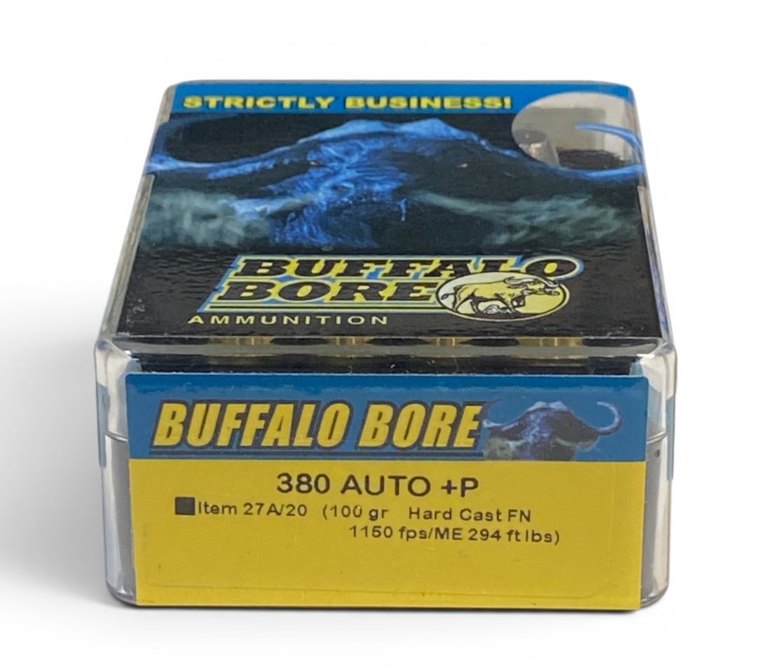 NIB 20rds. of .380 AUTO+P 100gr. Hard Cast FN Buffalo Bore Ammunition: See photo(s)