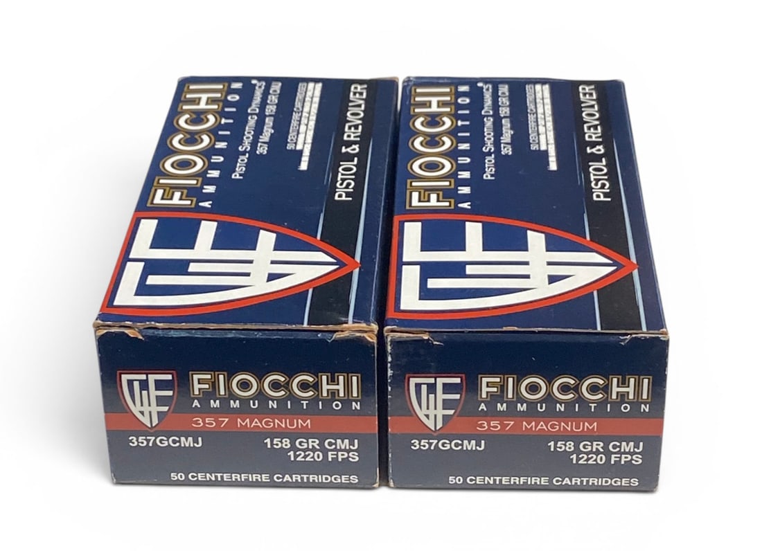 NIB 100rds. of .357 MAGNUM 158gr. CMJ Fiocchi Ammunition: See photo(s)
