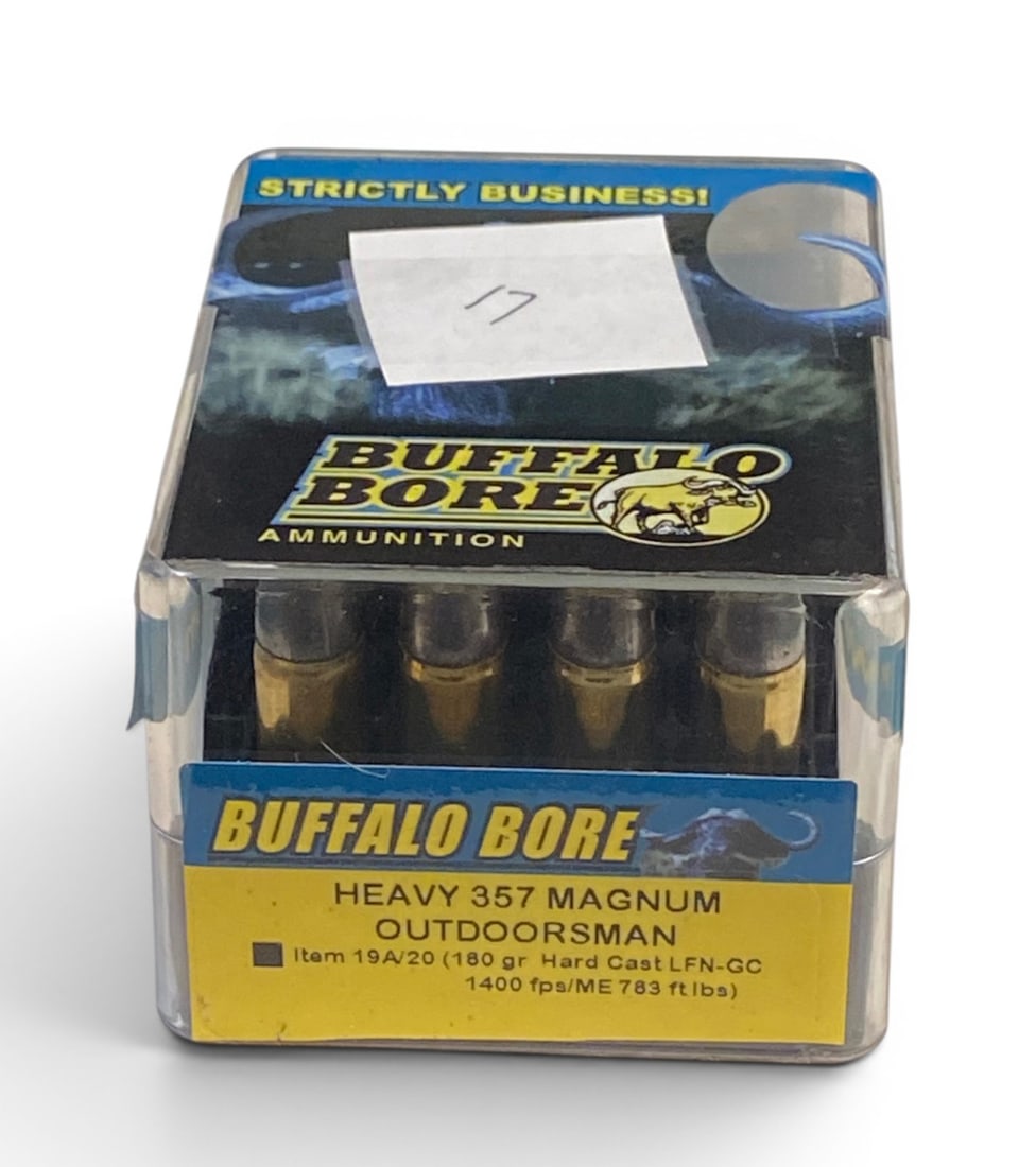 NIB 17rds of .357 MAGNUM 180gr. Hard Cast LFN Heavy Buffalo Bore Ammunition (1 of 1)