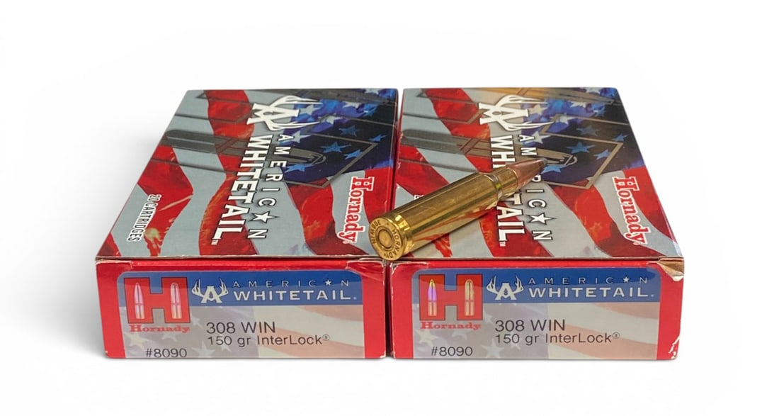 NIB 40rds. of .308 WIN. 150gr. Interlock Hornady American Whitetail Ammunition: See photo(s)