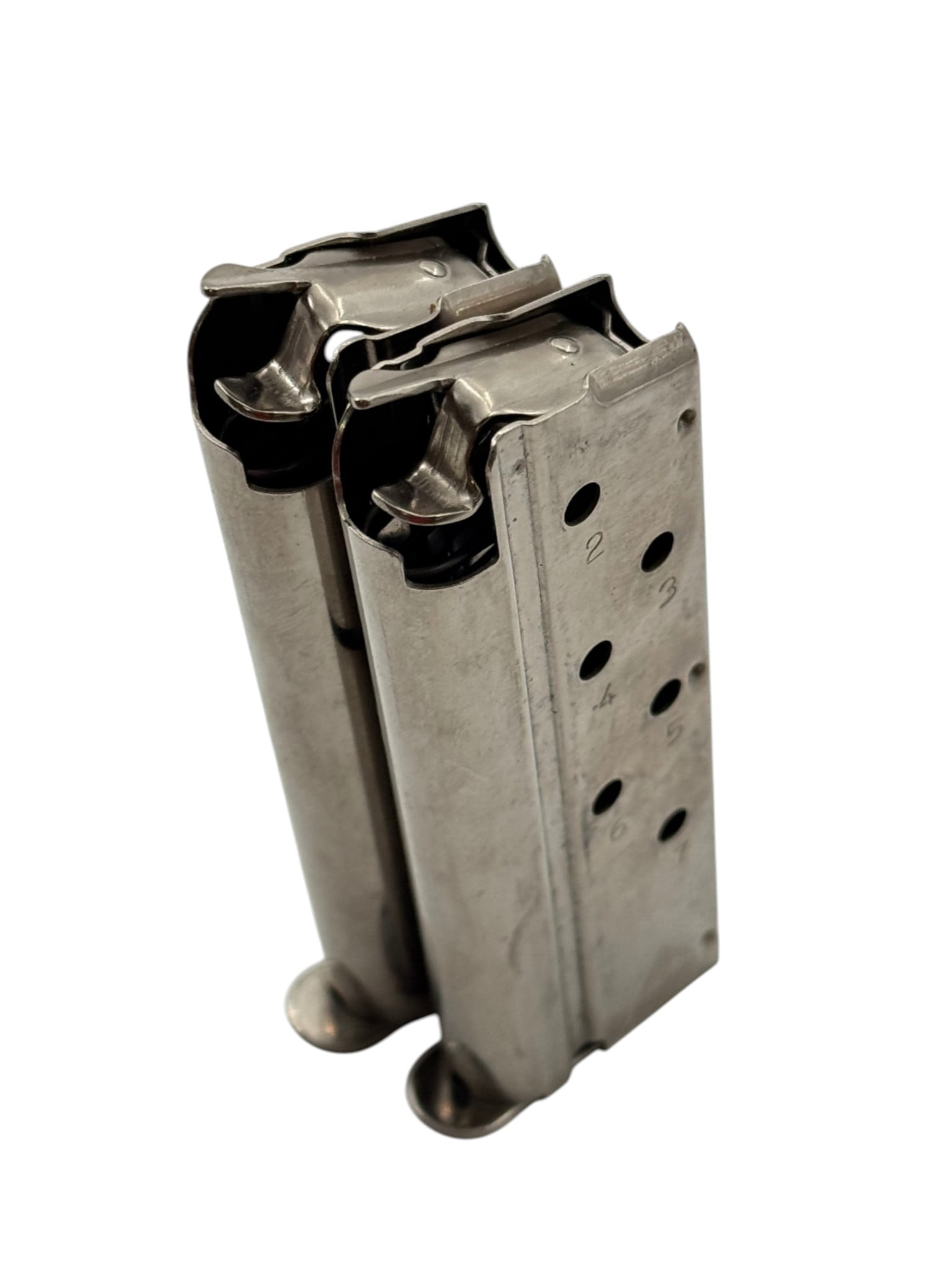 (2) Mec-Gar 1911 Officer / Compact .40 S&W 7-Round Steel Magazines - 4