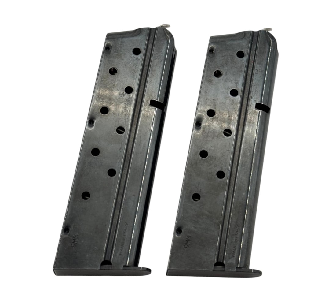 (2) Mec-Gar 9mm 1911 9-Round Magazines - 2
