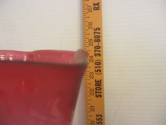 Pink Satin Hurricane Lamp Floral Etched Shade "Banquet Lamp" - 5