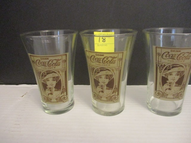 Libby Coca Cola Glasses; 3 pcs: .
