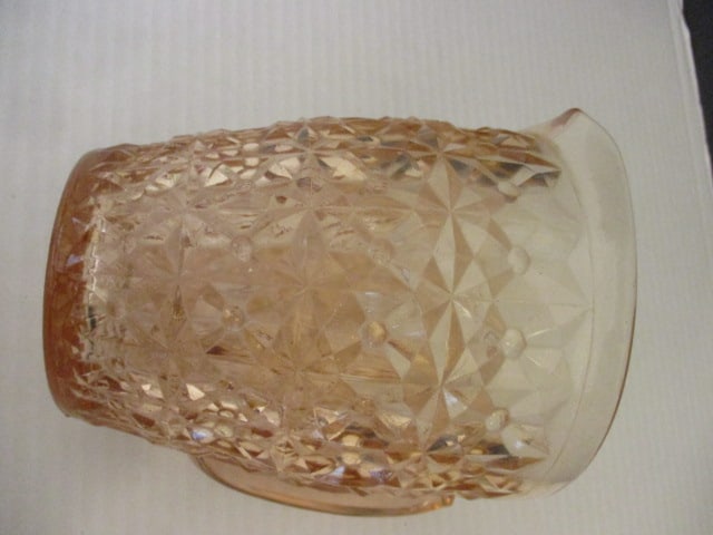 Pink Depression Pressed Glass Pitcher - 2