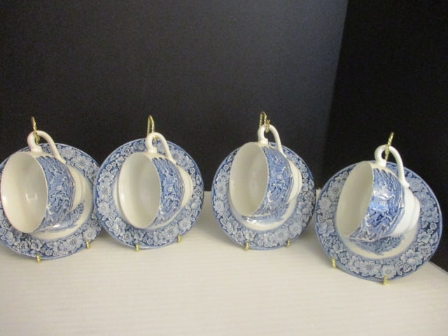 Liberty Blue Cup & Saucer Set (England): .