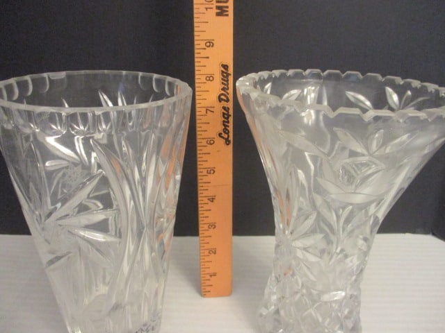 Cut Glass Vases - 4