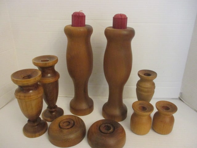 Wooden Candle Holders (1 of 4)