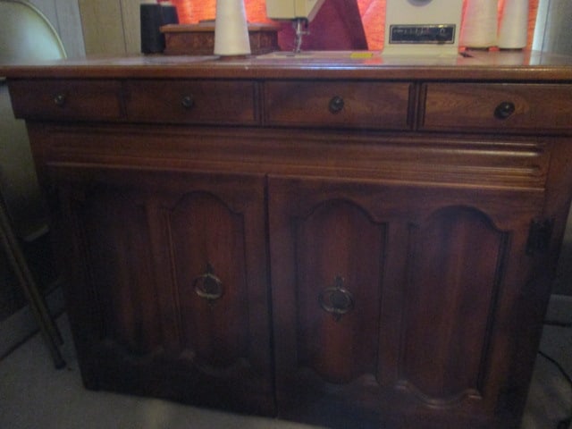 Singer Imperial Sewing Machine & Cabinet & all contents - 2