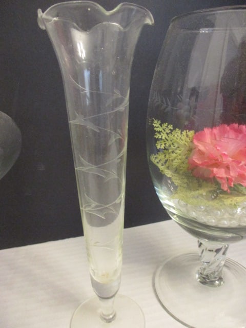 3pc Glass Vases - 4