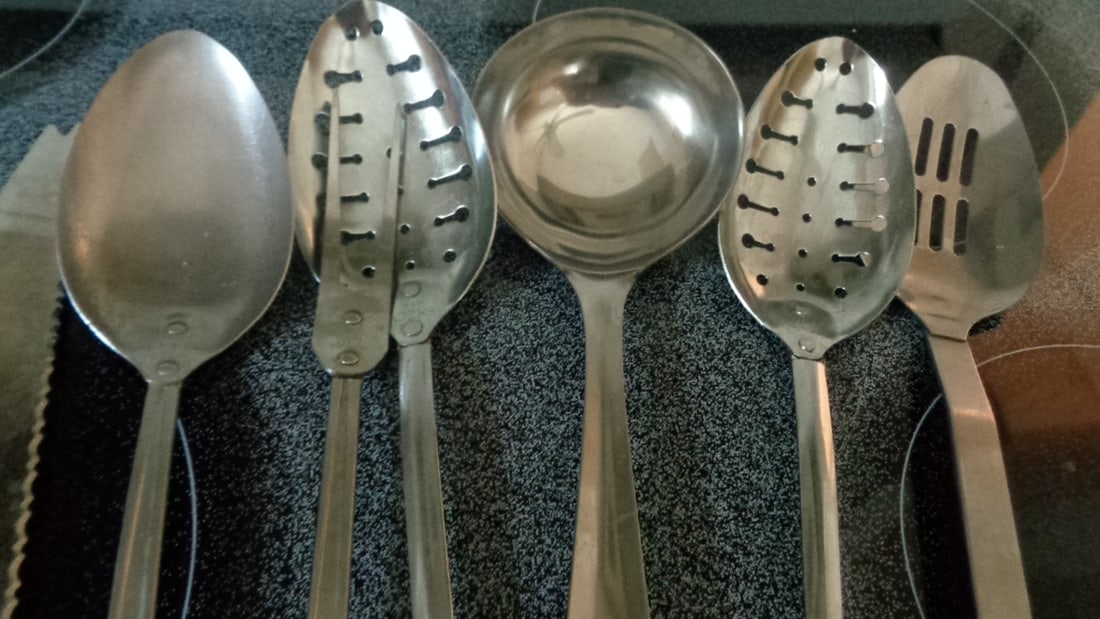 Lot of Serving Spoons and Knives - 2