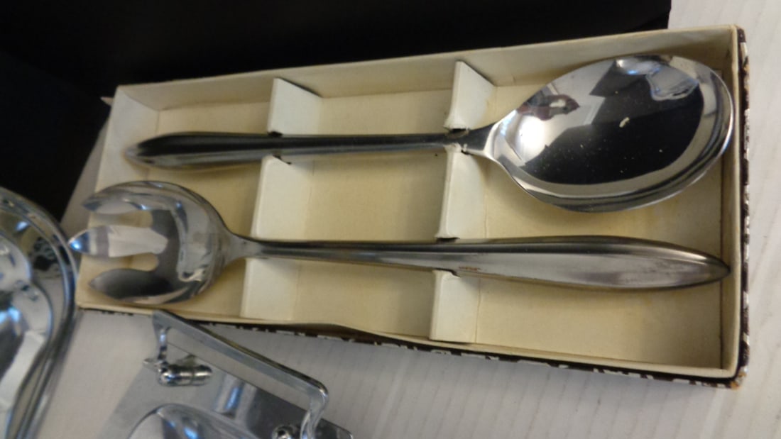 Metal Trays & Serving Spoons - 4