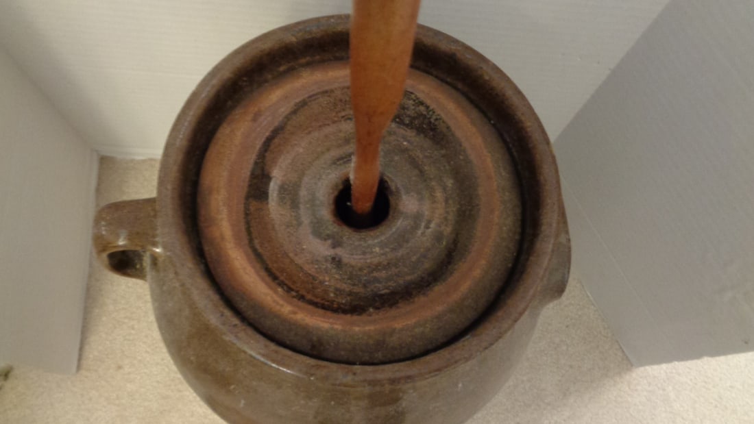 Antique Stoneware Butter Churn Crock - 3