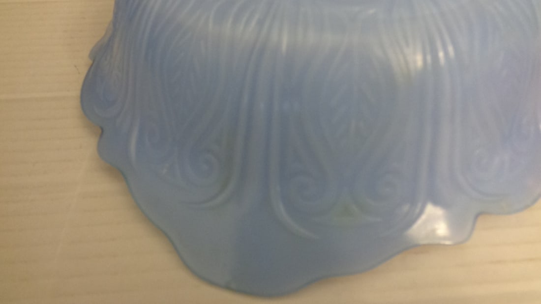 McKee Delphite Blue Scalloped Bowl - 2